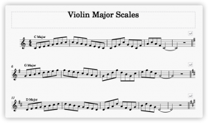 小提琴一级音阶练习 – major and minor scale