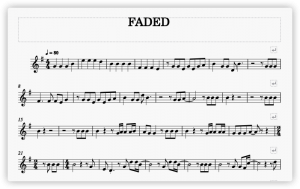 Faded 小提琴互动乐谱