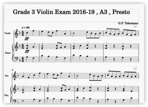ABRSM 英皇三级曲目 – Presto