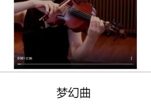 舒曼 梦幻曲