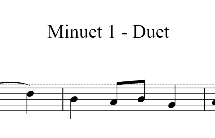 Minuet 1 – Two Violins – Duet