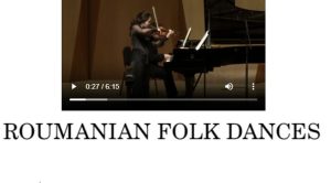 巴托克 罗马尼亚舞曲 Bartok Romania Dance
